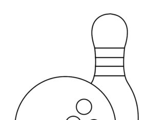 livre de coloriage sur le bowling et la balle à imprimer