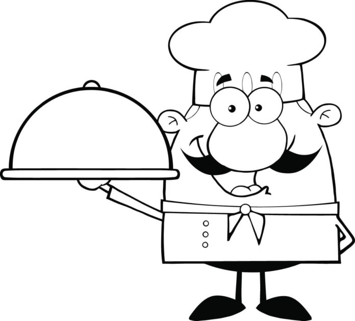 chef cooking coloring pages