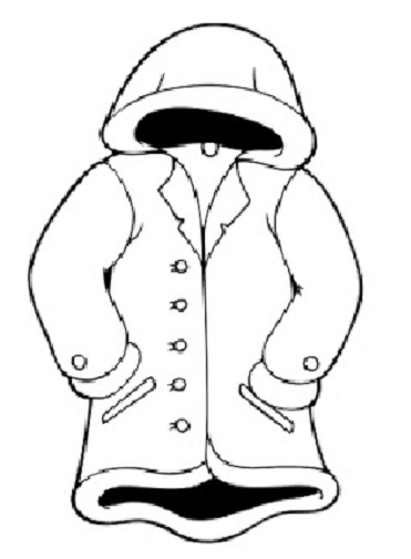 Zimná bunda obrázok na vytlačenie