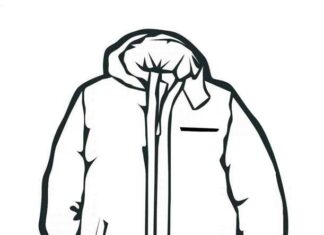 Zimná bunda obrázok na vytlačenie