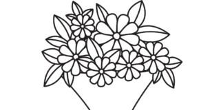 flowers for grandma printable coloring book