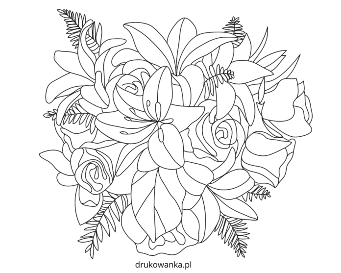flowers for dad printable coloring book