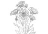 virágzó körömvirágok nyomtatható színezőkönyv