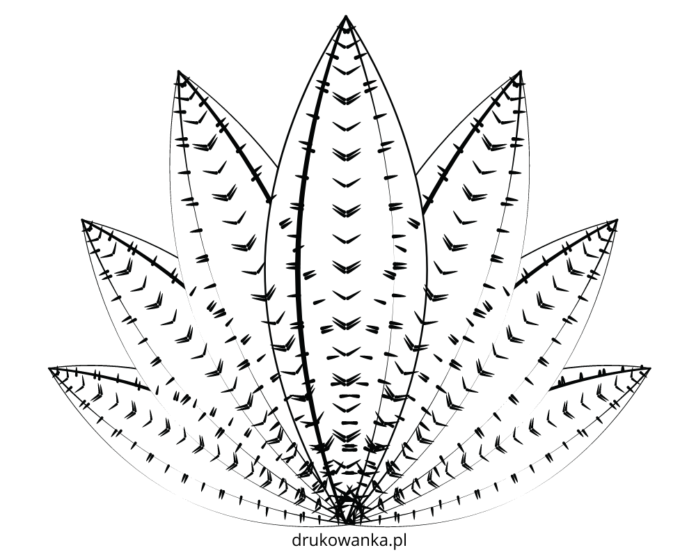 Blühende Aloe Malbuch zum Ausdrucken