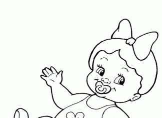 coloring book printable pacifier doll
