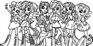 pony dolls coloring book to print