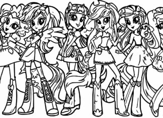 pony dolls coloring book to print
