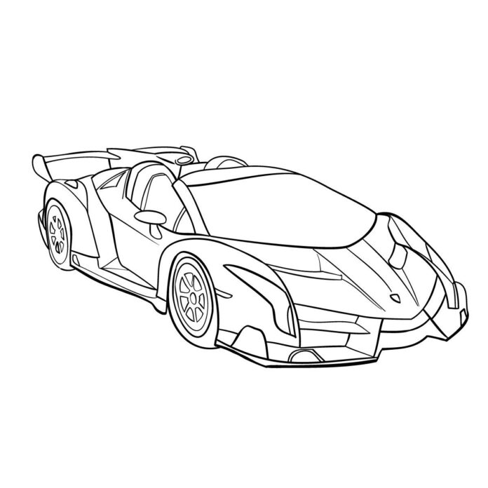 Lamborghini Veneno livro para colorir para imprimir e online