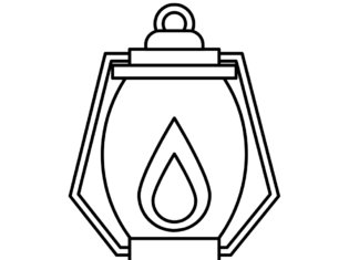 Immagine della lampada a olio per la stampa