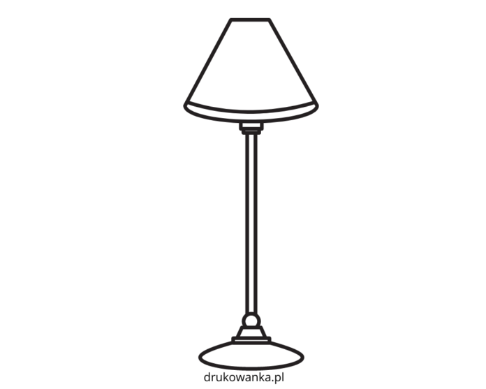 stojanová lampa k vytisknutí omalovánky