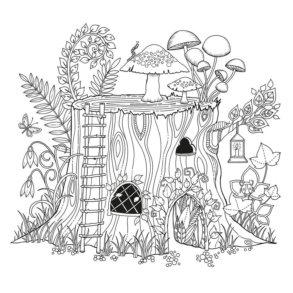 bosque para niños libro para colorear para imprimir