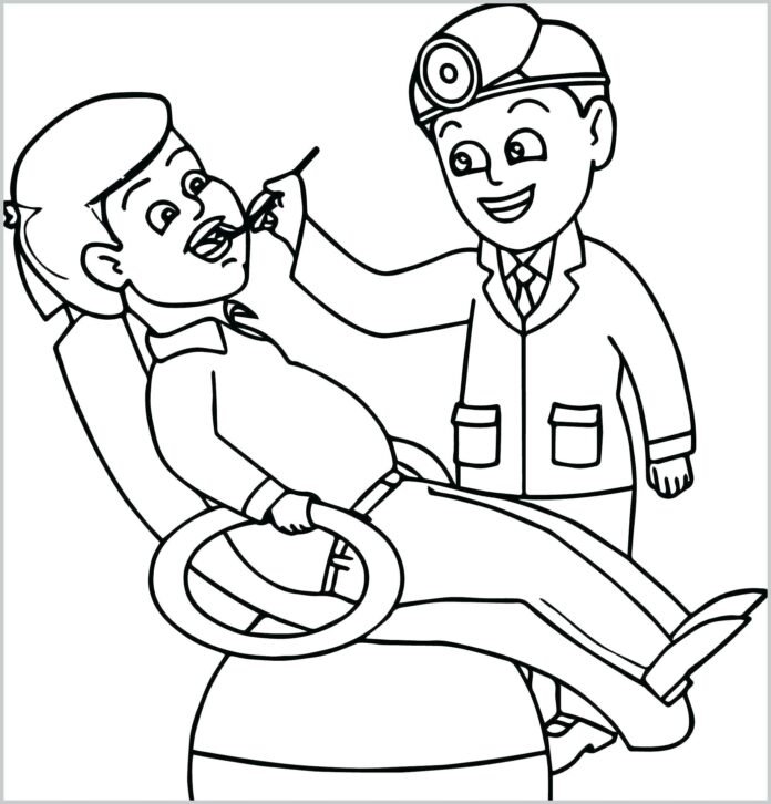 teeth treatment coloring book to print
