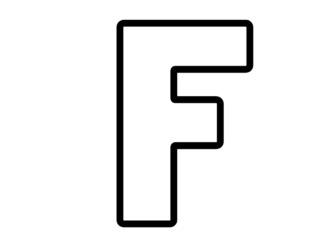 letter F coloring book to print