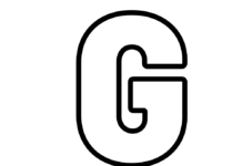 litera G kolorowanka do drukowania