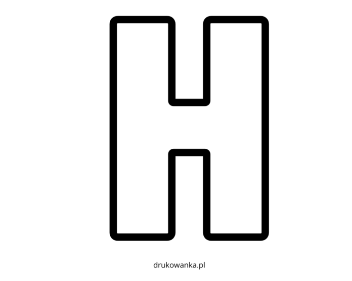 Letter H coloring book to print and online