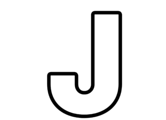 letter J coloring book to print