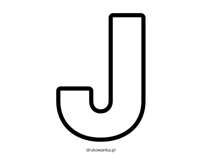 Letter J coloring book to print and online