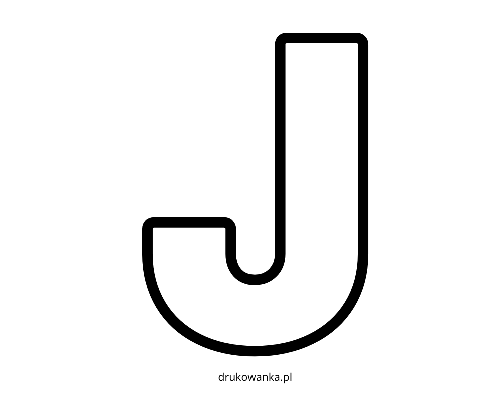 litera J kolorowanka do drukowania