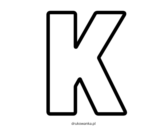 letter K coloring book to print