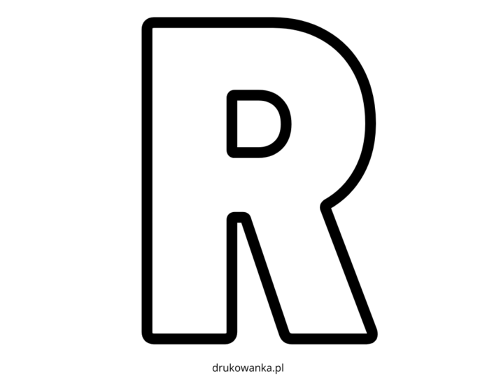 litera R kolorowanka do drukowania