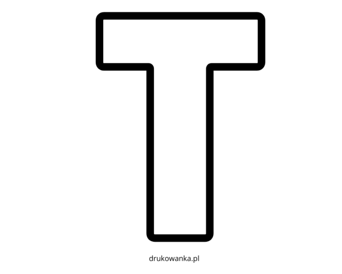 letter T coloring book to print