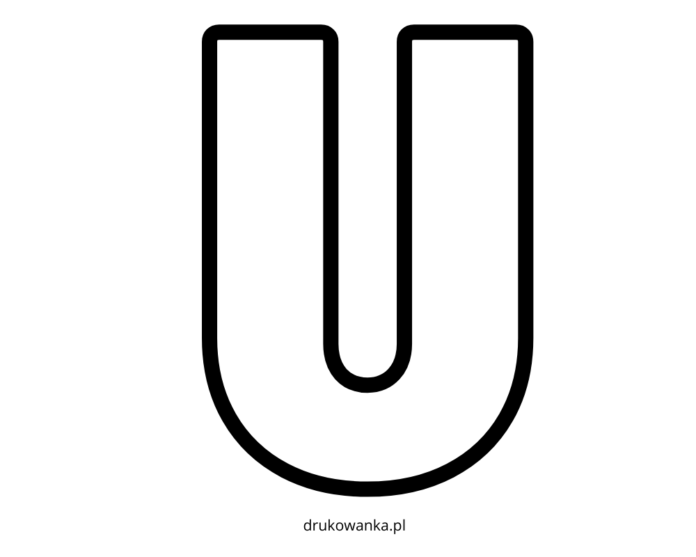 písmeno U na vytlačenie