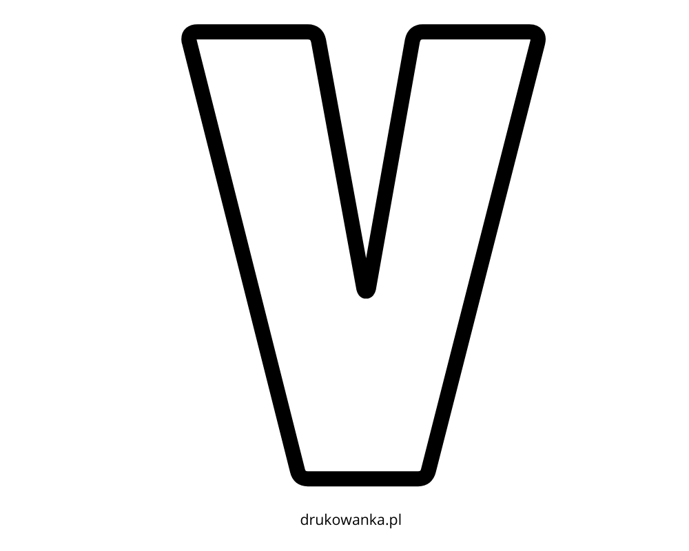 letter V coloring book to print