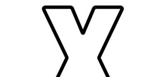 letter X coloring page to print