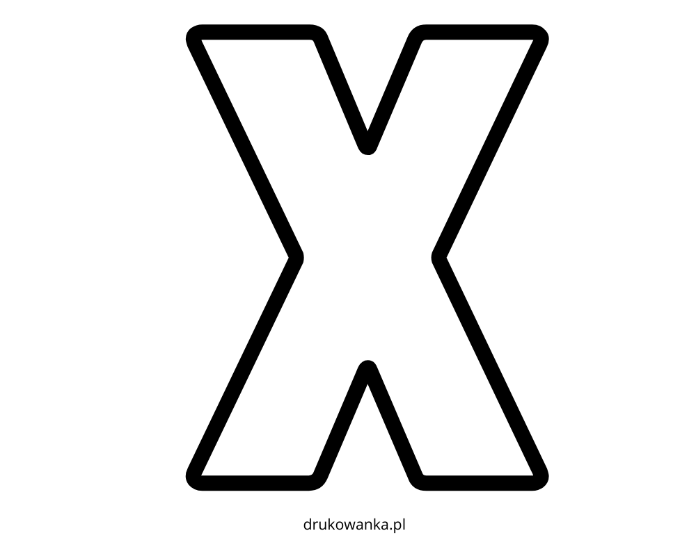 letter x coloring book to print and online
