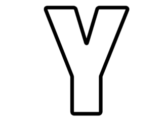 litera Y kolorowanka do drukowania