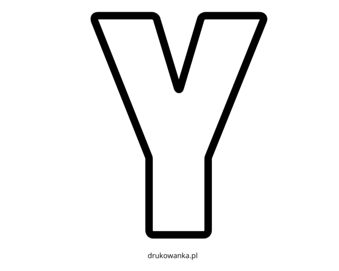 letter Y coloring book to print