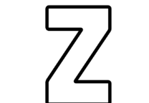 lettera Z da colorare pagina da stampare