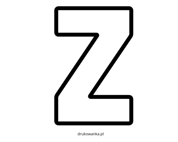 Page à colorier de la lettre Z à imprimer