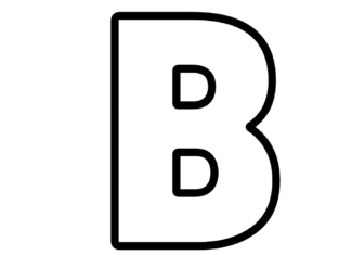 letter b printable coloring book