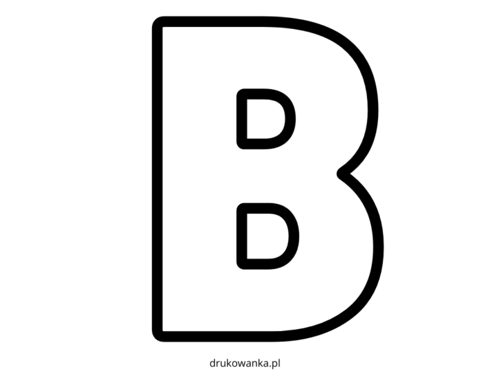 Letter B coloring book to print and online