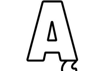 bokstaven ą - färgbok som kan skrivas ut