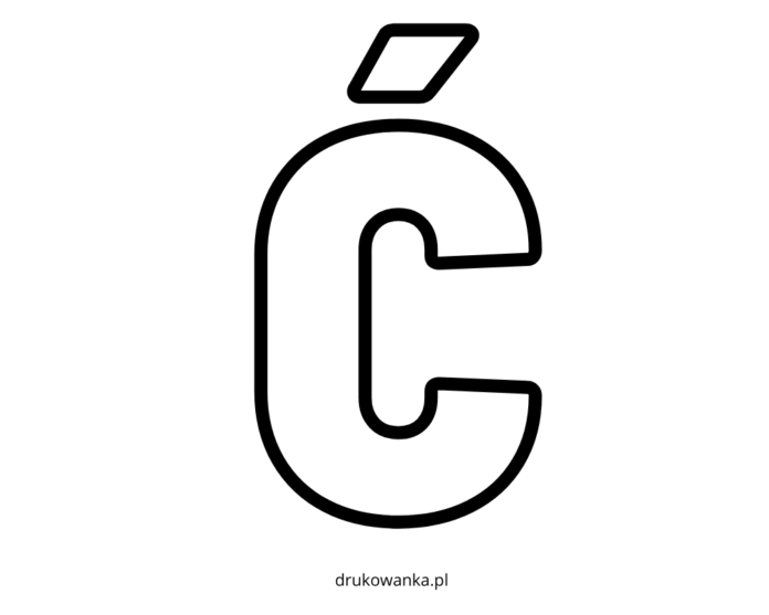 bogstavet C til udskrivning og farvelægning