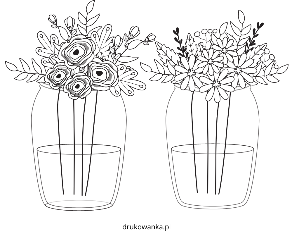 leaves in a vase (1) coloring page printable