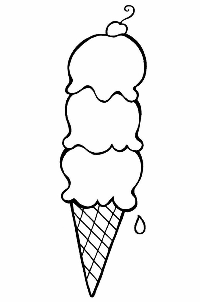 scoop ice cream coloring book to print