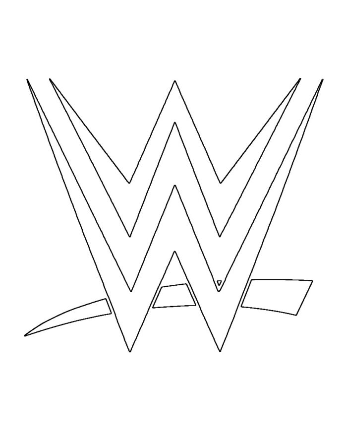 WWE wrestling logo k vytisknutí omalovánky