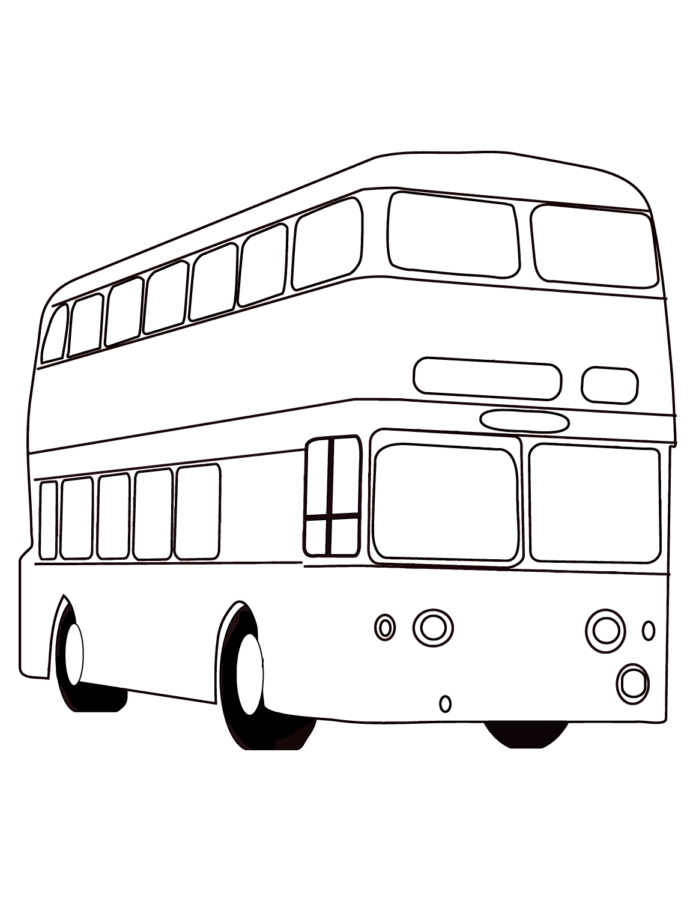 obrázek londýnského autobusu k tisku