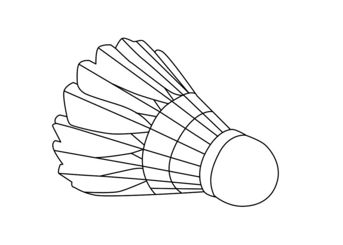 Feuille à colorier pour l'impression des volants de badminton