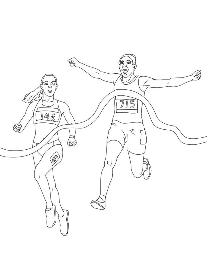 Marathonlauf-Malbuch zum Ausdrucken