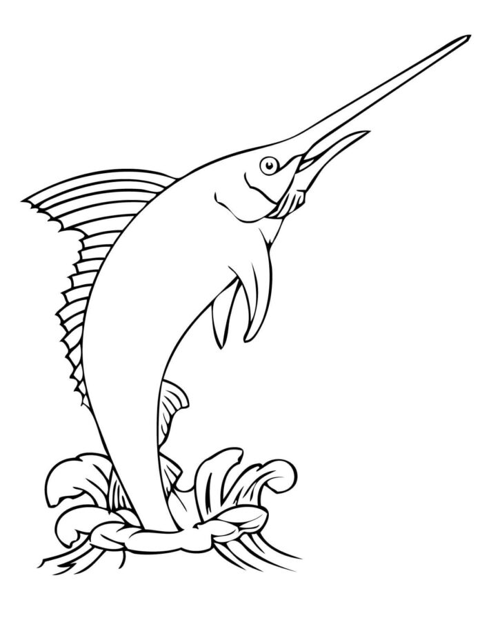 marlin fish coloring book to print