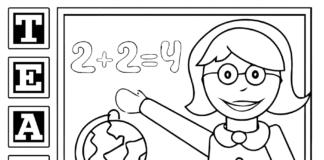 math girl coloring book to print