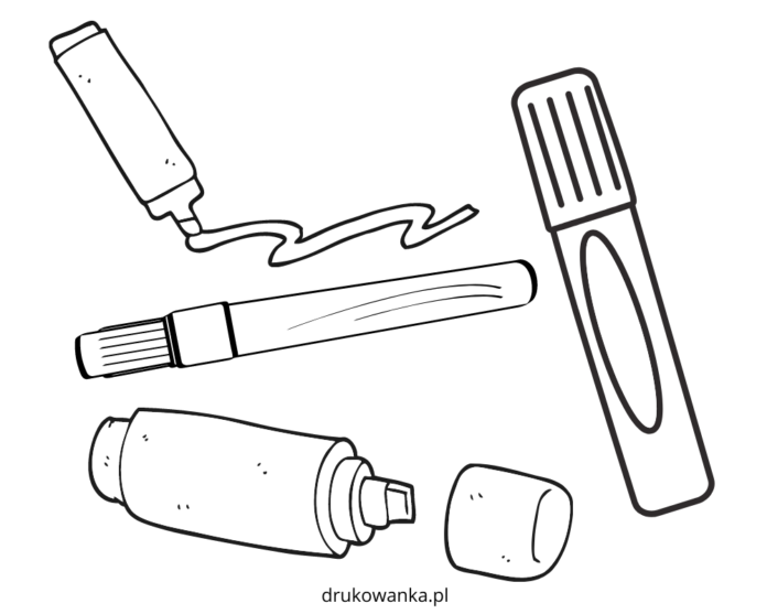 markers for school printable coloring book