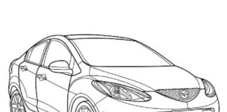 Mazda 2 obrázok na vytlačenie