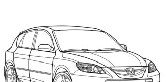 mazda 3 coloring book to print