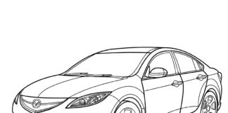 mazda 6 coloring book to print