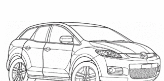 mazda cx7 libro para colorear para imprimir